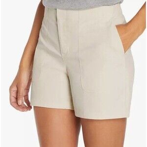 NWT Women's Eddie Bauer Cream Lightweight Hiker Shorts Size 16 MSRP $65.00